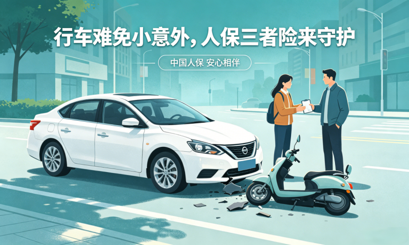 人保车险|行车难免小意外，人保三者险来守护